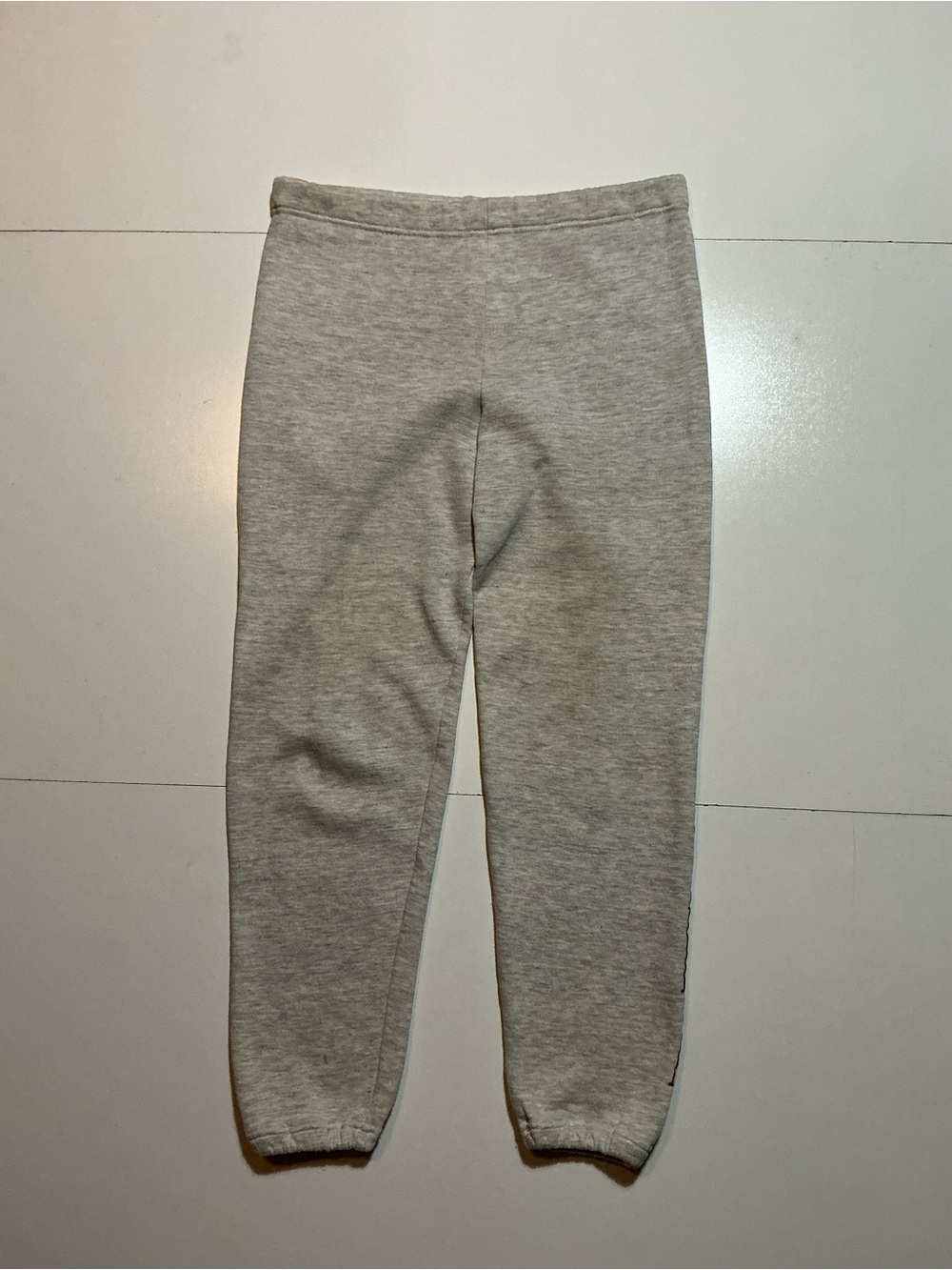 Vintage 90s Russell Athletic Nebraska Puff Print Gray Fleece Jogger Sweatpants